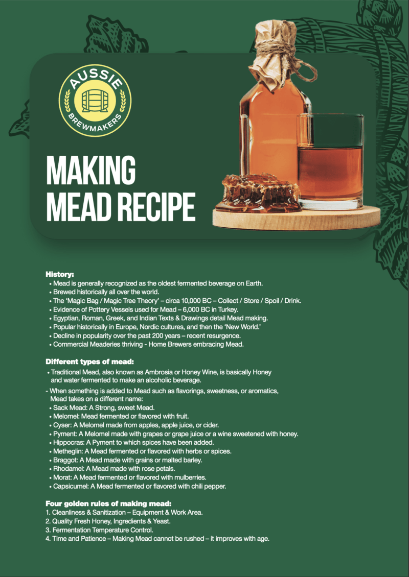 Instructions Best Mead Making Kit